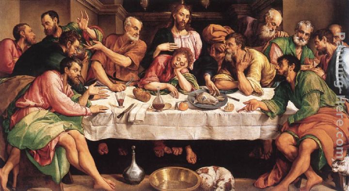 The Last Supper painting - Jacopo Bassano The Last Supper art painting